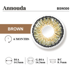 Annouda Cocoa Glow 6-Month Colored Contact Lenses – Warm, Radiant & Natural Brown