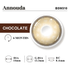 Annouda Contact Lens Caramel Choco Glow – Warm Sweet Shine & 6-Month Gentle Comfort
