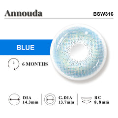 Annouda Contact Lens Tidal Frost Blue – 6-Month Use