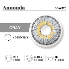 Annouda Contact Lens Nimbus Veil Gray – 6-Month Use