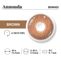 Annouda Contact Lens Rustle Ember Brown – 6-Month Use