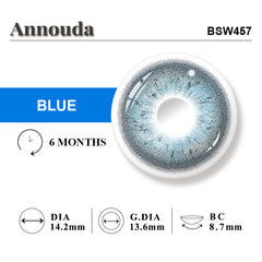 Annouda Sky Blue Contact Lens – 14.2mm Clear Bright Eyes | 6-Month Use