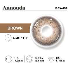 Annouda Hazel Brown Contact Lens – 14.2mm Gentle Natural Glow | 6-Month Use