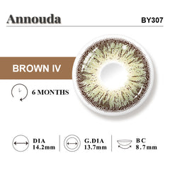Annouda Caramel Brown Contact Lens – 14.2mm Warm Natural Shine | 6-Month Use