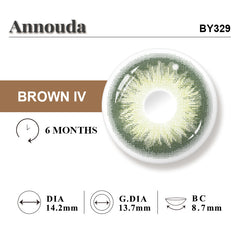 Annouda Contact Lens Honey Drift Brown – 14.2mm Soft Honey Glow & 6-Month Natural Comfort Wear