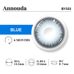 Annouda Aqua Blue Contact Lens – 14.2mm Clear Fresh Look | 6-Month Use