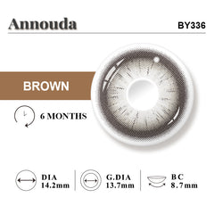 Annouda Honey Brown Contact Lens – 14.2mm Warm Natural Eyes | 6-Month Use
