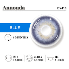 Annouda Contact Lens Arctic Whisper Blue – 14.2mm Clear Icy Radiance & 6-Month Elegant Comfort Wear