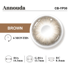 Annouda Contact Lens Amber Veil Brown – 6-Month Use