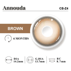 Annouda Contact Lens Sienna Whisper Brown – 6-Month Use
