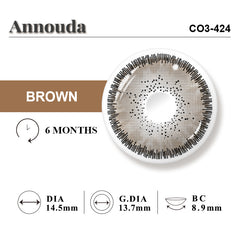 Annouda Mocha Satin 6-Month Colored Contact Lenses – Rich, Smooth & Natural Brown