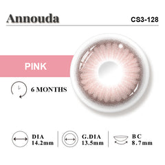 Annouda Contact Lens Petal Glow Pink – Soft Luminous Charm & 6-Month Natural Comfort