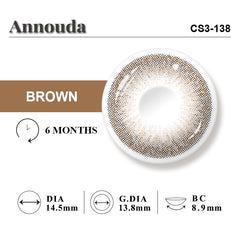 Annouda Hazel Luxe 6-Month Colored Contact Lenses – Warm, Natural & Luxurious Brown