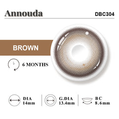 Annouda Contact Lens Mocha Echo Brown – 6-Month Use