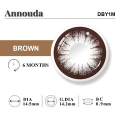 Annouda Chestnut Brown Contact Lens – 14.5mm Deep Warm Glow | 6-Month Use