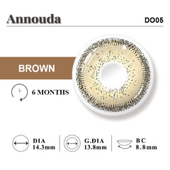 Annouda Contact Lens Honey Veil Brown – 14.3mm Soft Golden Glow & 6-Month Natural Comfort Wear