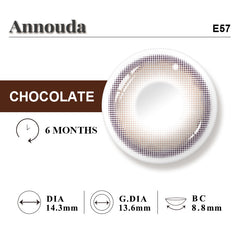 Annouda Contact Lens Velvet Choco Brown – 14.3mm Deep Silky Warm Glow & 6-Month Natural Comfort Wear