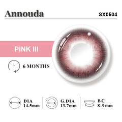 Annouda Contact Lens Aurora Blush Pink – Dreamy Radiant Glow & 6-Month Natural Comfort