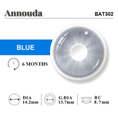 Annouda Contact Lens Frost Mirage Blue – Clear Icy Glow & 6-Month Natural Comfort Wear