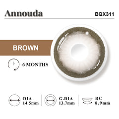 Annouda Contact Lens Umber Echo Brown – 6-Month Use