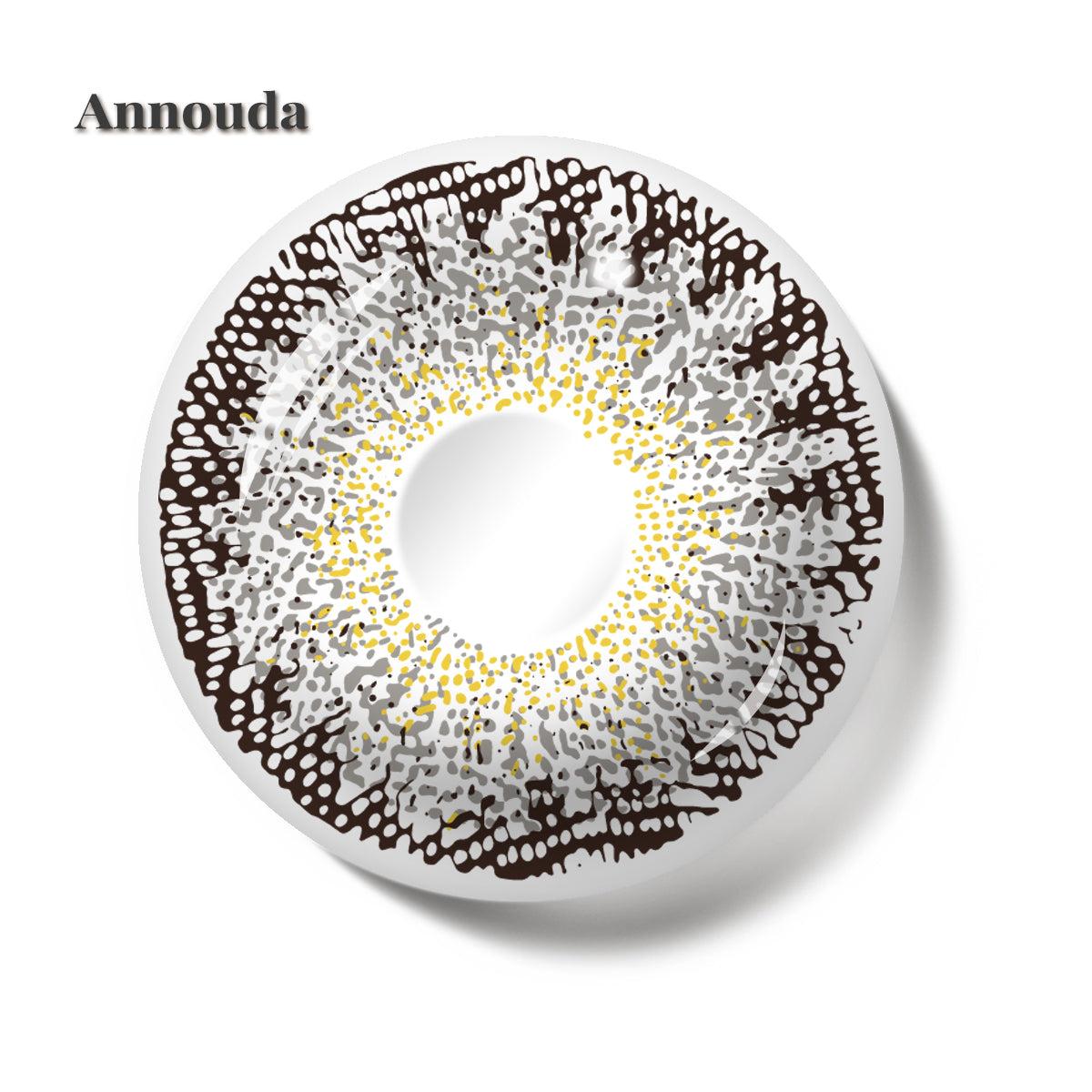 Annouda Moonstone Gray Contact Lens – 14.3mm Soft Silvery Shine | 6-Month Use