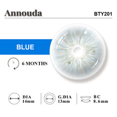 Annouda Ice Blue Contact Lens – 14.0mm Soft Cool Glow | 6-Month Use