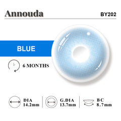 Annouda Contact Lens Moonwave Blue – 14.2mm Luminous Ocean Glow & 6-Month Natural Comfort Wear