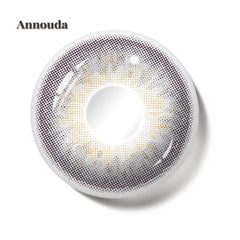 Annouda Smoky Silver Gray Contact Lens – 14.2mm Natural Glow Eyes | 6-Month Use