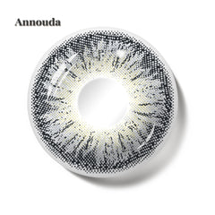 Annouda Crystal Gray Contact Lens – 14.2mm Soft Luminous Look | 6-Month Use