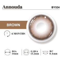 Annouda Contact Lens Golden Dusk Brown – Warm Radiant Glow & 6-Month Natural Comfort