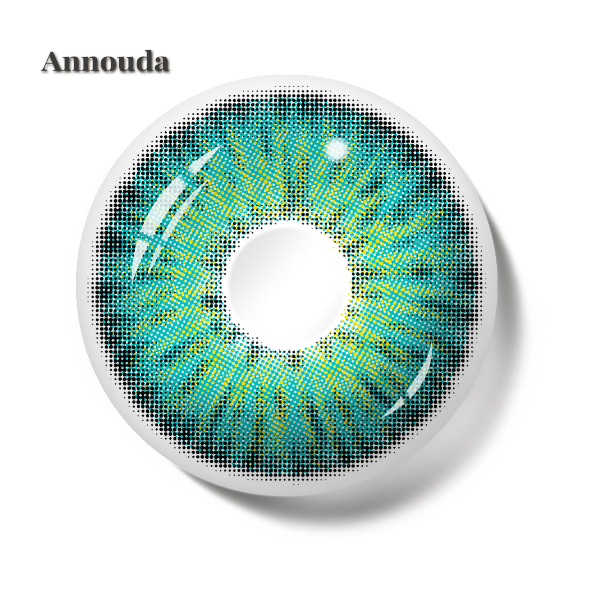 Annouda Contact Lens Jade Whisper Green – 14.2mm Clear Radiant Glow & 6-Month Natural Comfort Wear