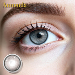 Annouda Moonlight Ash Gray Contact Lens – 14.2mm Soft Radiant Eyes | 6-Month Use