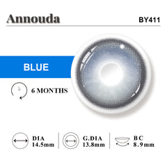 Annouda Sapphire Blue Contact Lens – 14.5mm Bright Aqua Glow | 6-Month Use