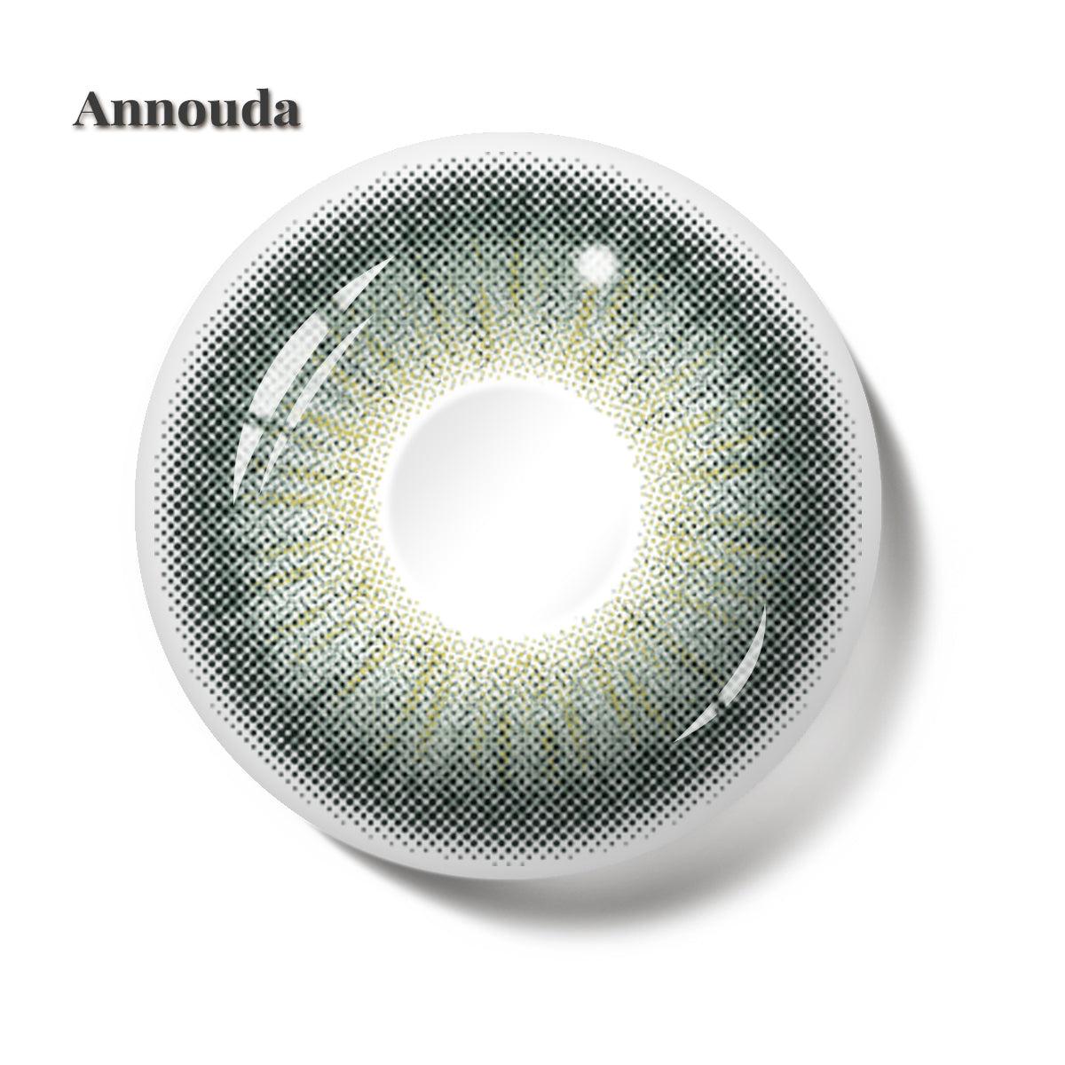 Annouda Emerald Mist Green Contact Lens – 14.2mm Clear Natural Look | 6-Month Use