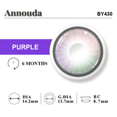 Annouda Amethyst Violet Contact Lens – 14.2mm Dreamy Lilac Eyes | 6-Month Use