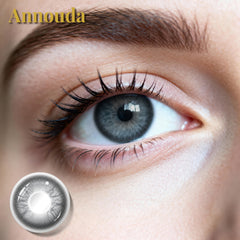 Annouda Crystal Veil 6-Month Colored Contact Lenses – Elegant, Clear & Modern Gray