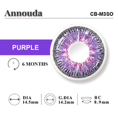 Annouda Contact Lens Twilight Amoura Violet – 14.5mm Dreamy Radiant Shade with 6-Month Soft Comfort Wear