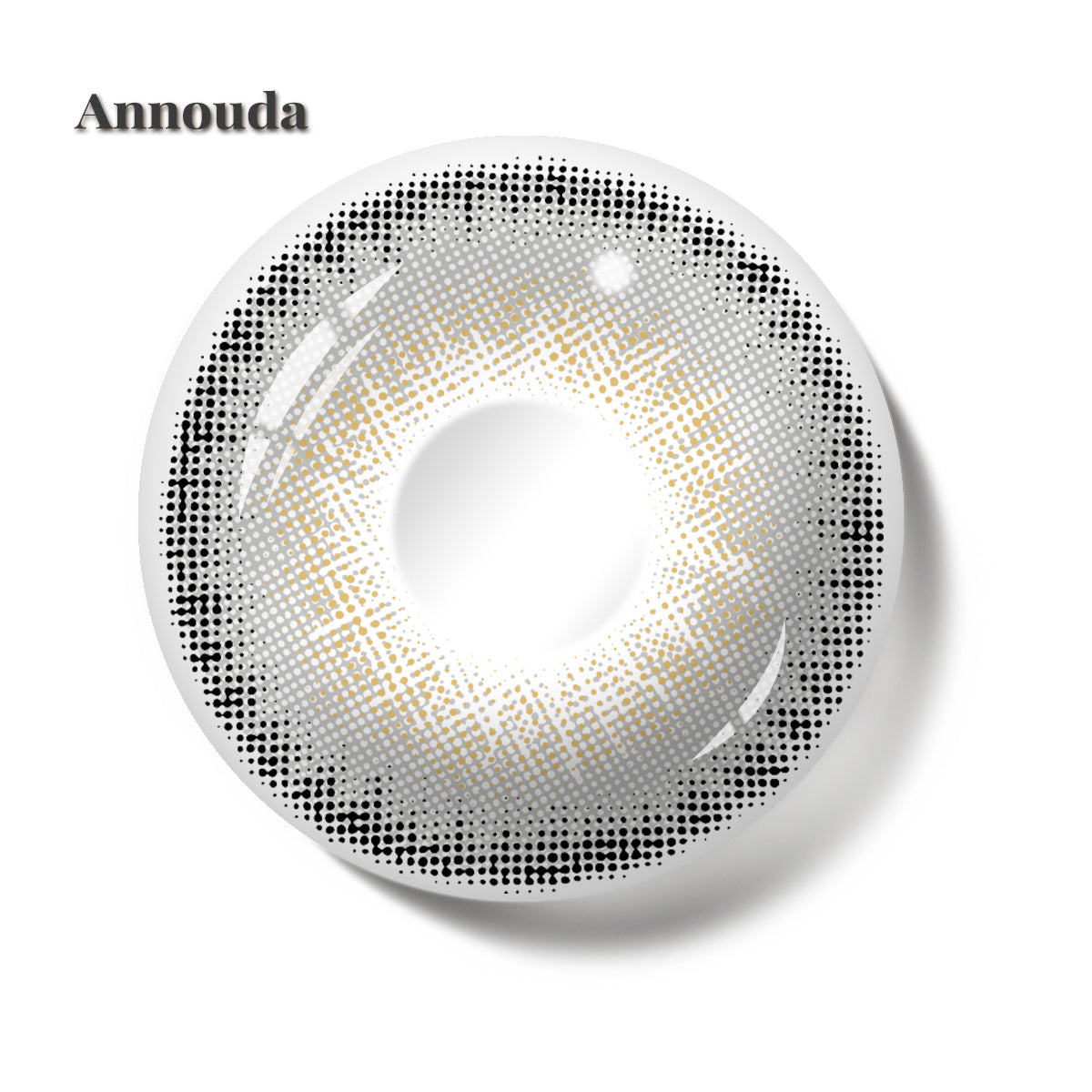Annouda Moonlight Gray Contact Lens – 14.2mm Soft Luminous Eyes | 6-Month Use