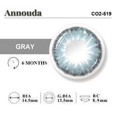 Annouda Contact Lens Frostwave Cloud Gray – 6-Month Use