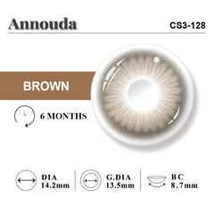 Annouda Contact Lens Maple Sheen Brown – Soft Amber Radiance & 6-Month Natural Comfort