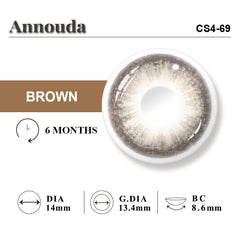 Annouda Contact Lens Cocoa Lilt Brown – 6-Month Use