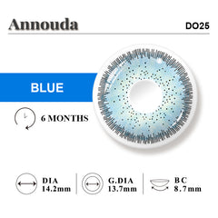 Annouda Contact Lens Aurora Drift Blue – 6-Month Use